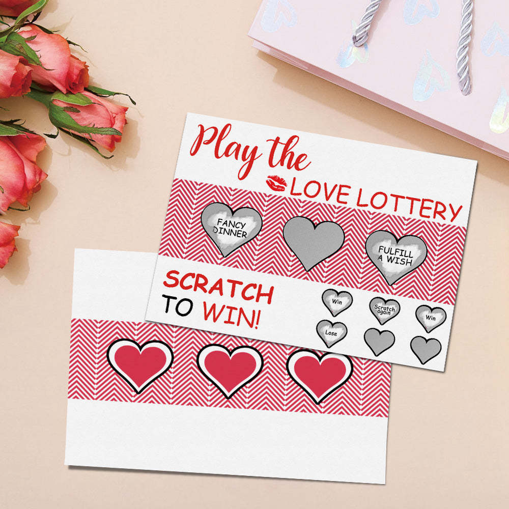 Love Lottery Scratch Card Funny Valentine's Day Scratch off Card - soufeelus