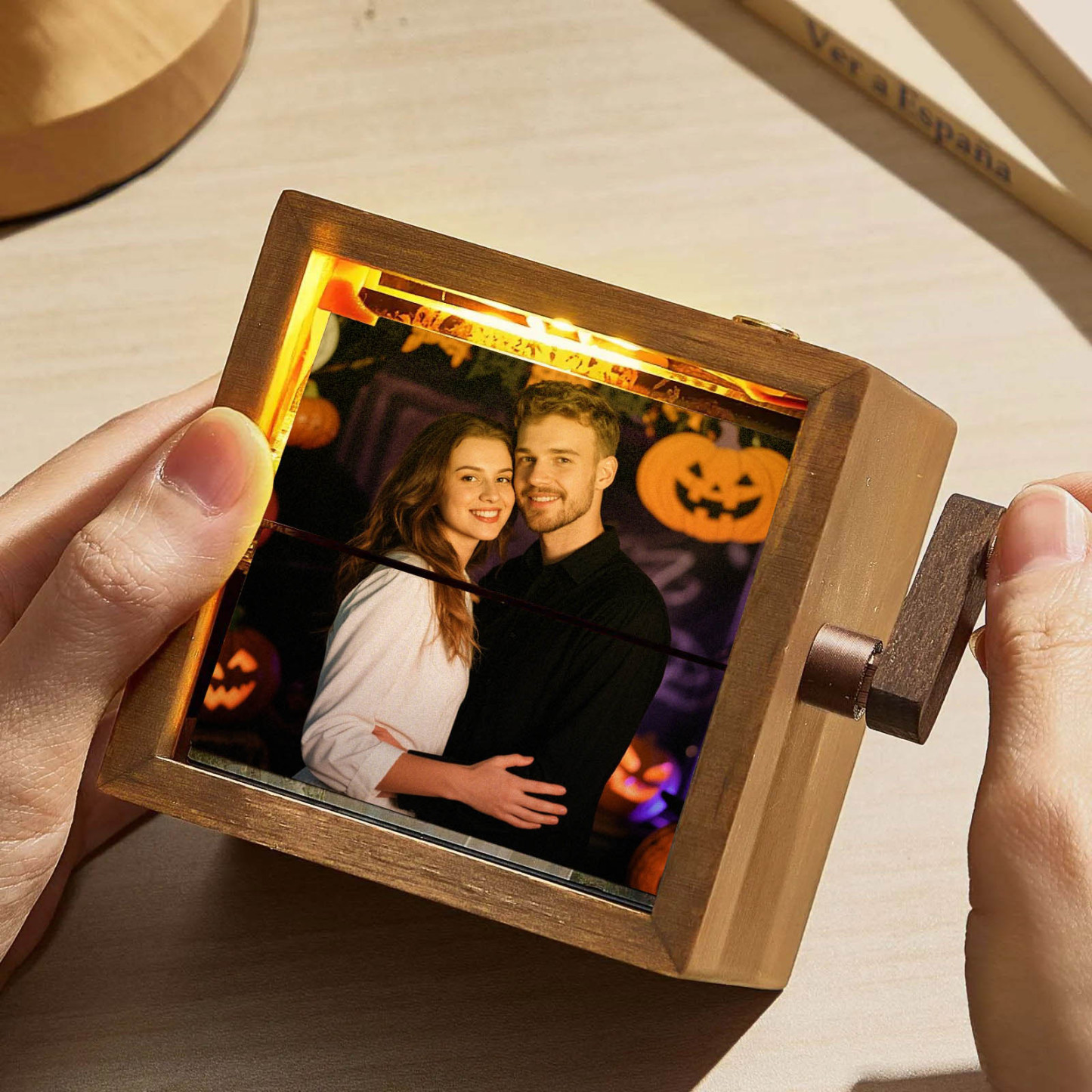 Hand-crank Animation Machine Custom Photo Flipbook Box Halloween Gift