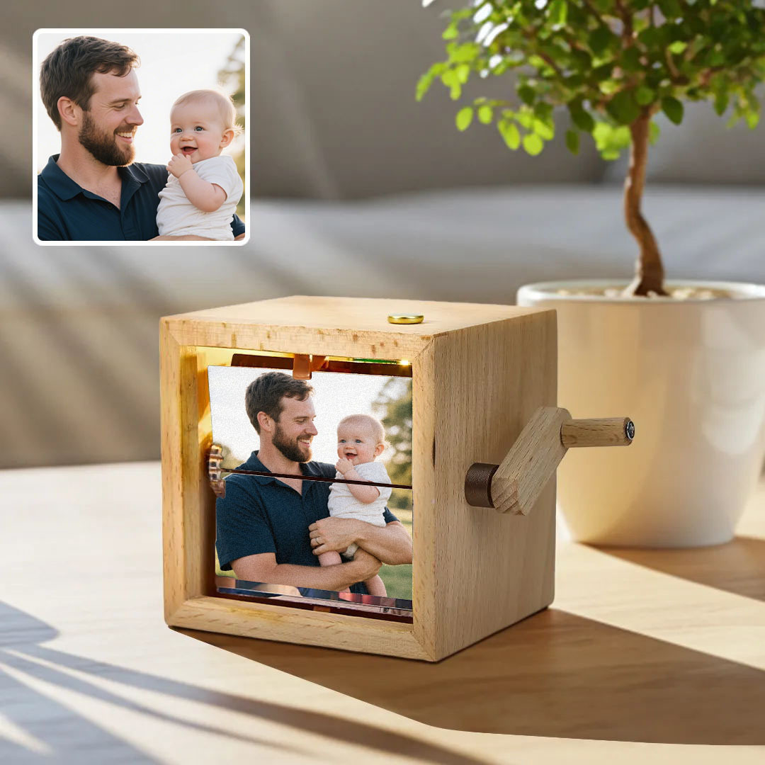 Hand-crank Animation Machine Custom Photo Flipbook Box Father's Day Gift
