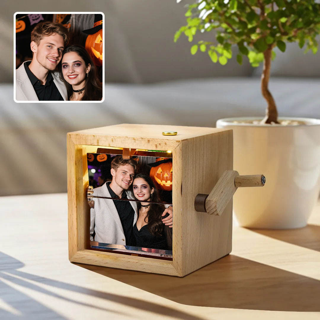 Hand-crank Animation Machine Custom Photo Flipbook Box Halloween Gift
