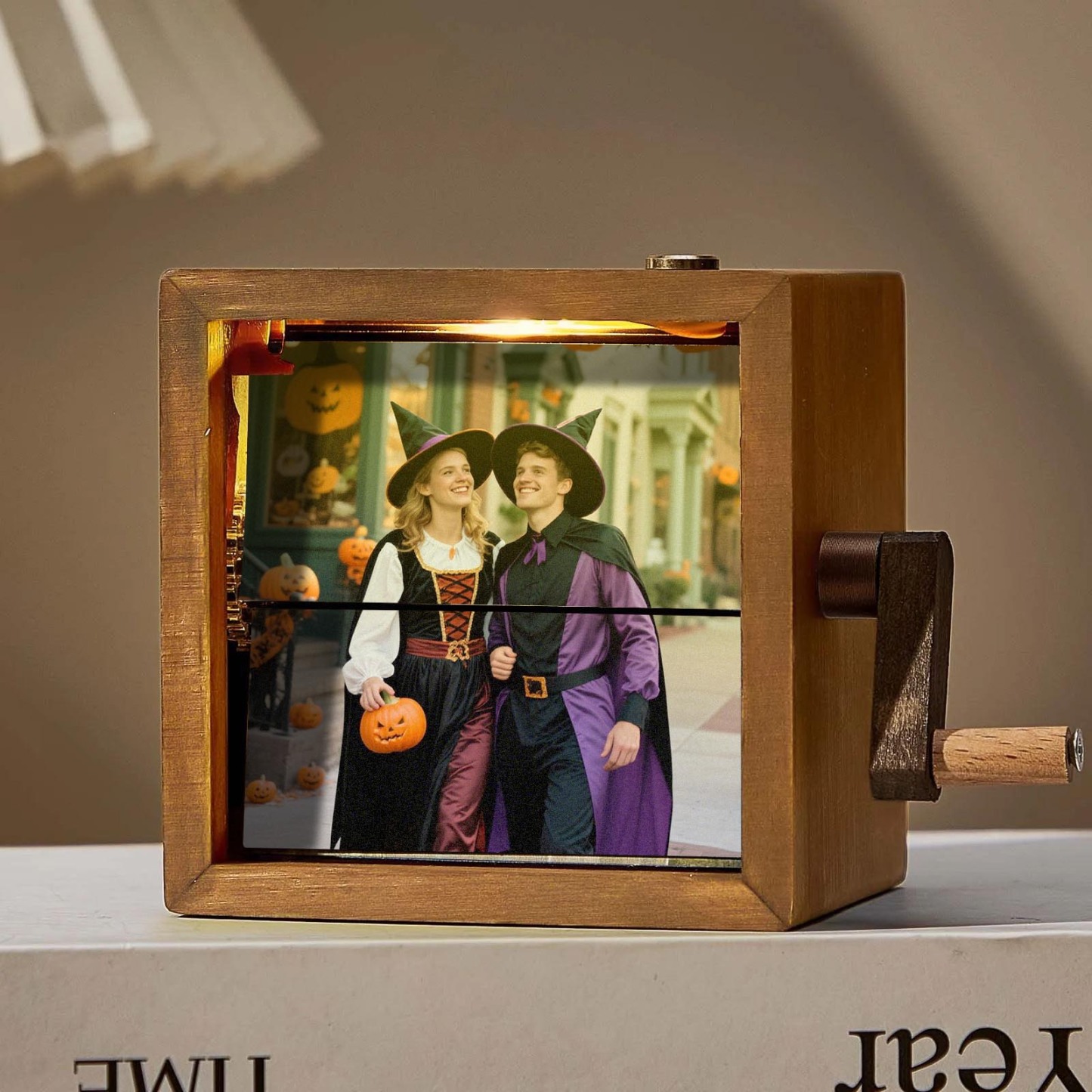 Hand-crank Animation Machine Custom Photo Flipbook Box Halloween Gift