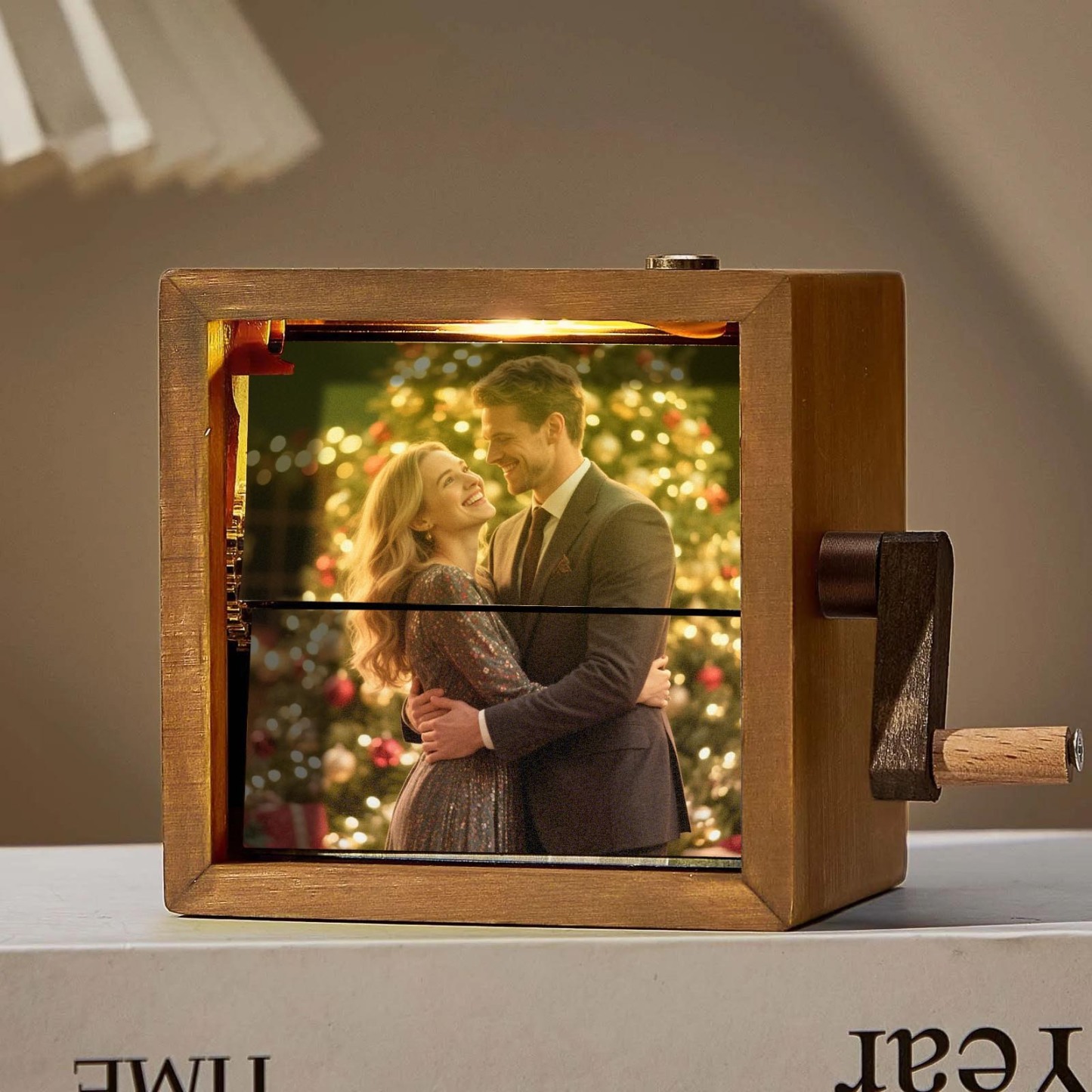 Hand-crank Animation Machine Custom Photo Flipbook Box Christmas Gift