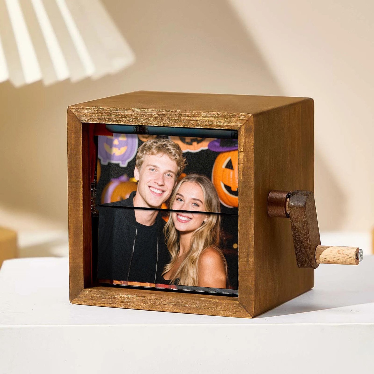 Hand-crank Animation Machine Custom Photo Flipbook Box Halloween Gift