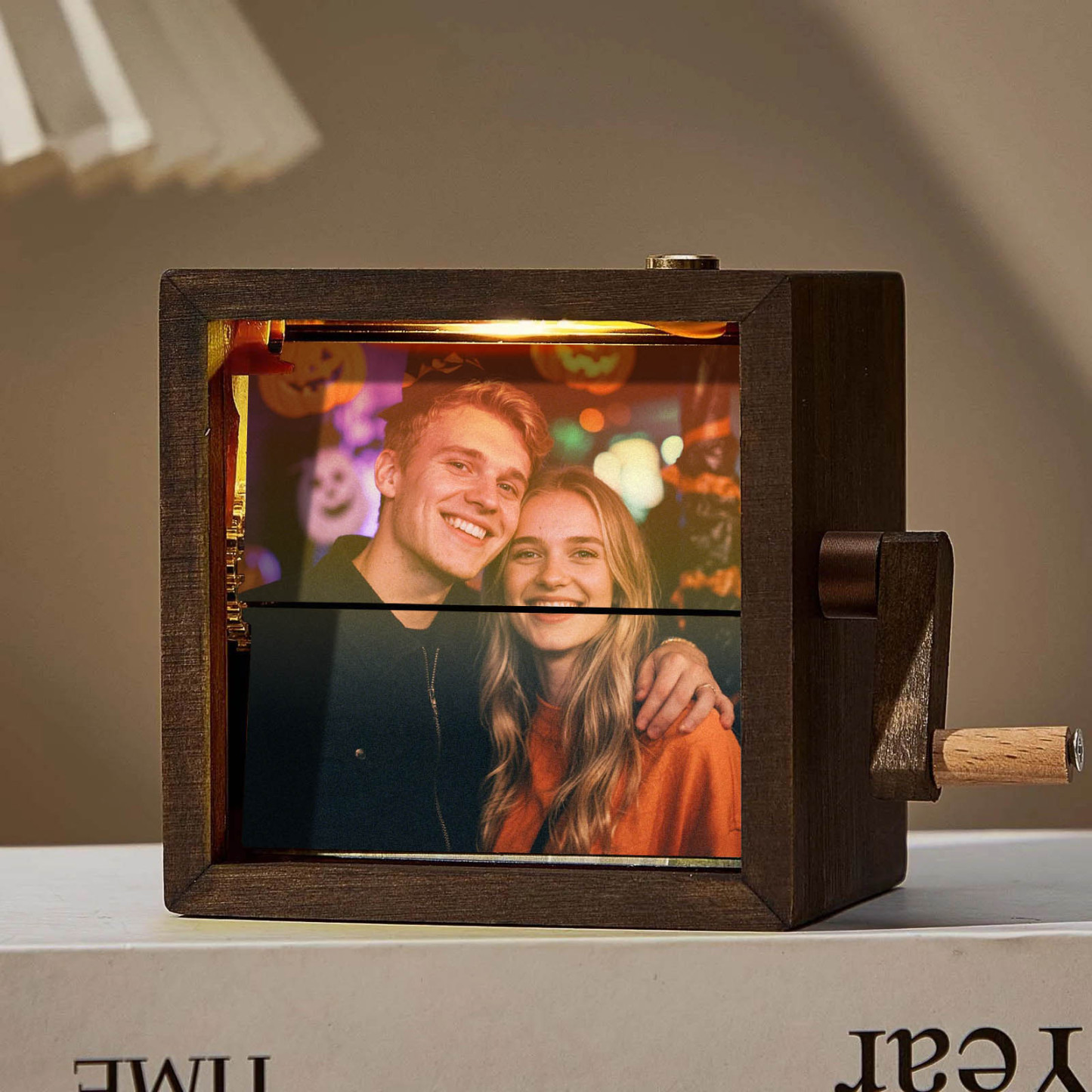 Hand-crank Animation Machine Custom Photo Flipbook Box Halloween Gift