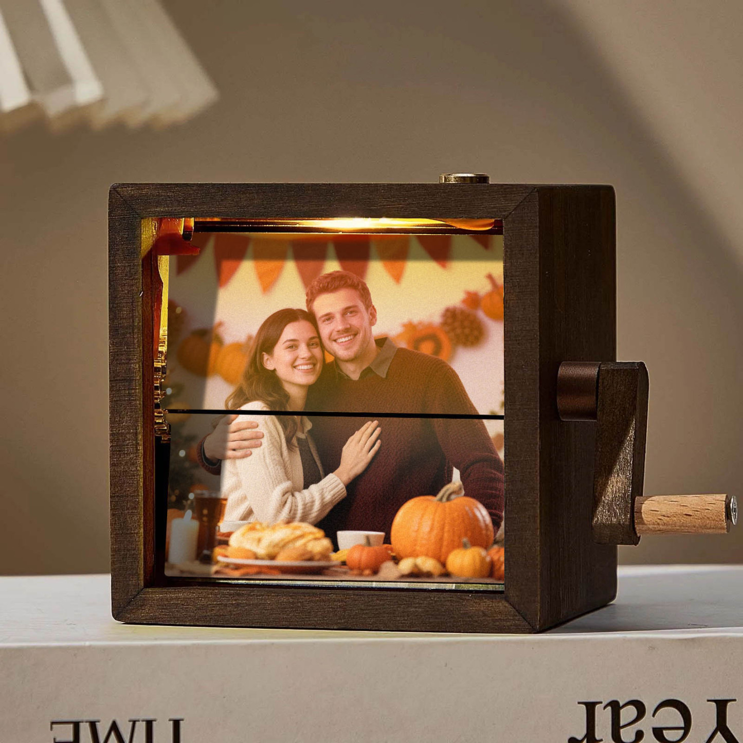 Custom Video Upload Hand-crank Animation Machine Custom Photo Flipbook Frame Hand-cranked Flipbook Box Thanksgiving Gifts