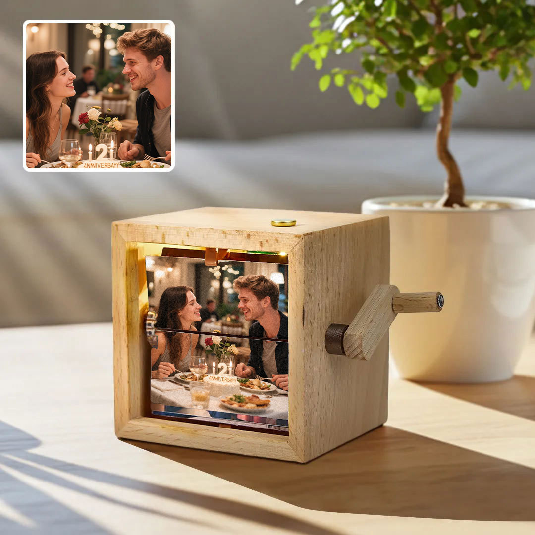 Hand-crank Animation Machine Custom Photo Flipbook Box Home Decorations Anniversary Gifts