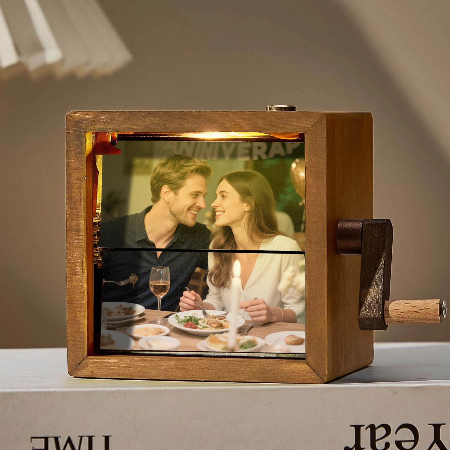 Hand-crank Animation Machine Custom Photo Flipbook Box Home Decorations Anniversary Gifts