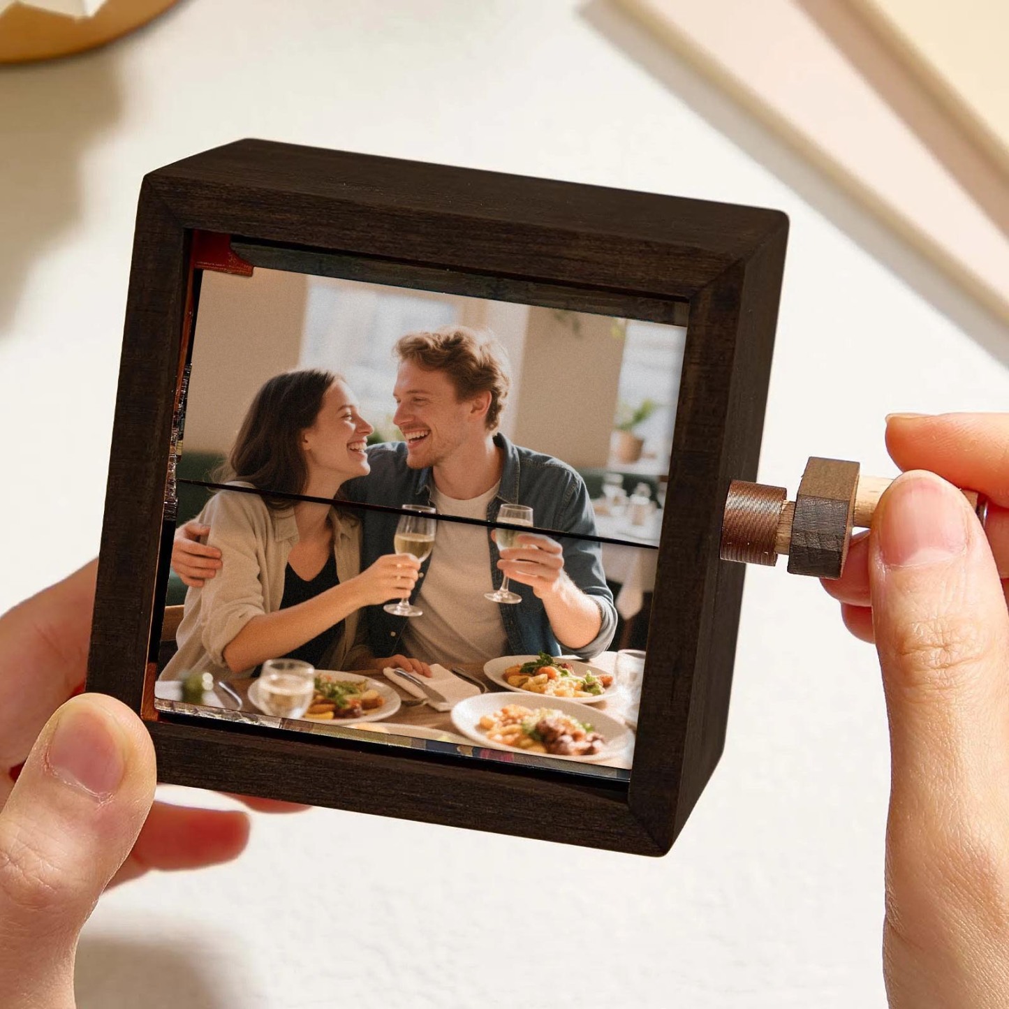 Hand-crank Animation Machine Custom Photo Flipbook Box Home Decorations Anniversary Gifts