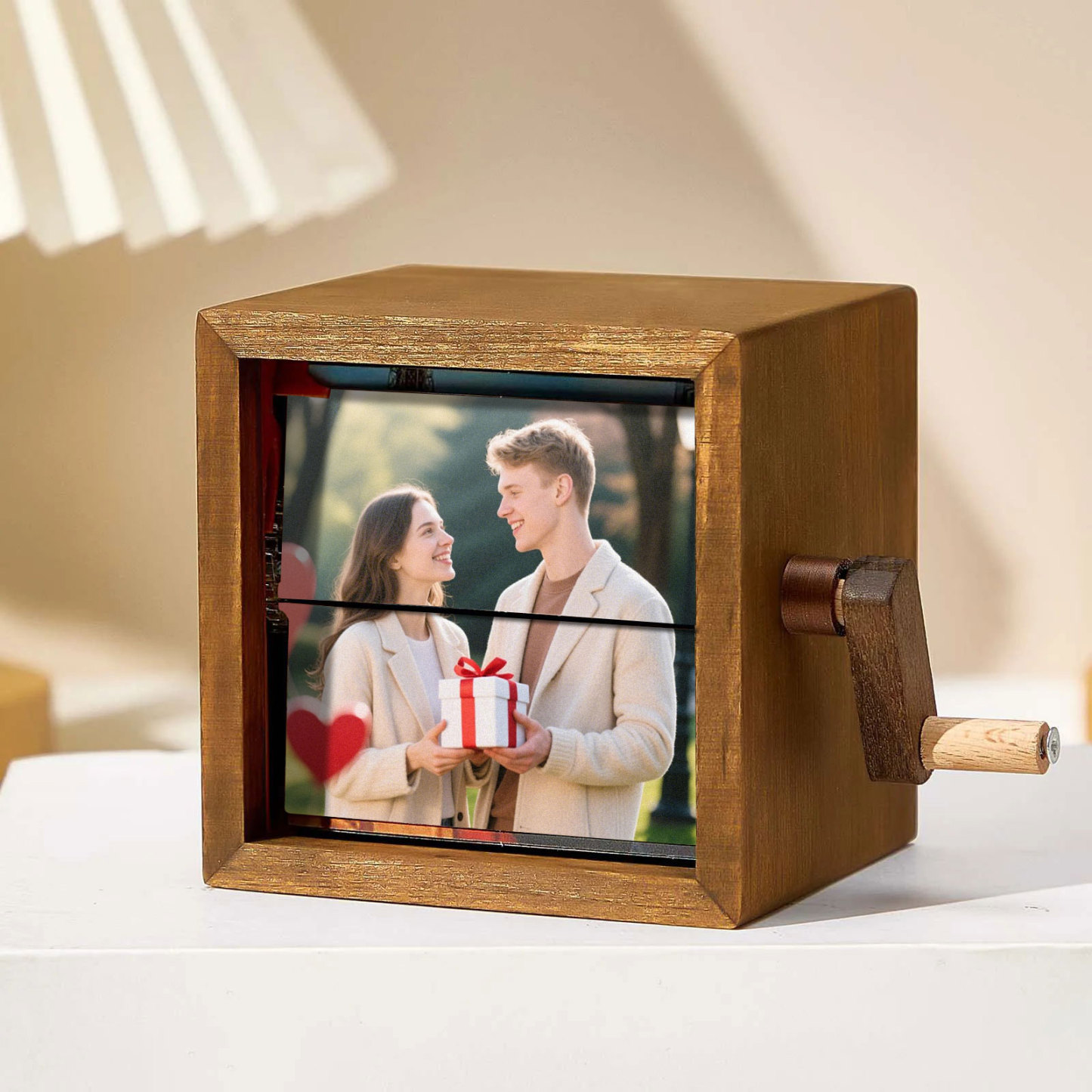 Custom Photo Flipbook Box Hand-crank Animation Machine Valentine's Day
