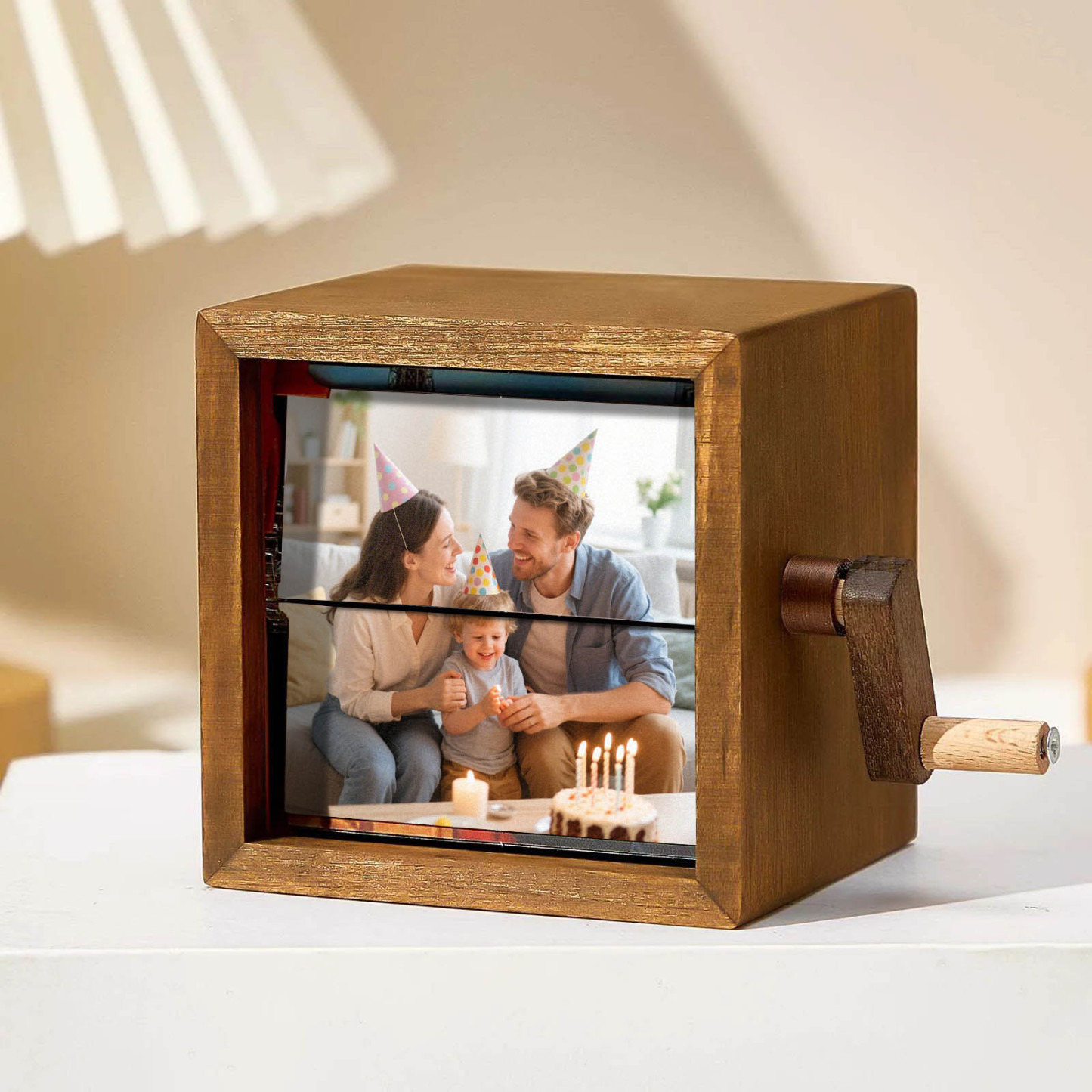 Hand-crank Animation Machine Custom Hand-cranked Flipbook Box Photo Flipbook Frame Birthday Gift