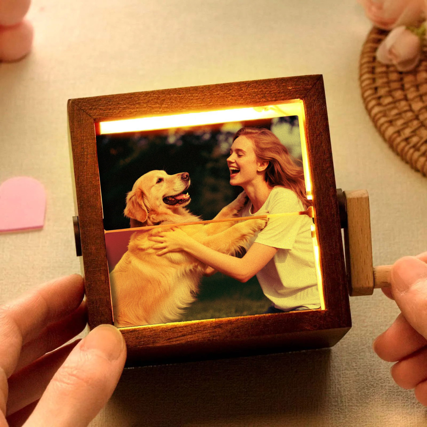 Custom Hand-crank Animation Machine Photo Flipbook Box Interesting Gifts for Pet Lovers