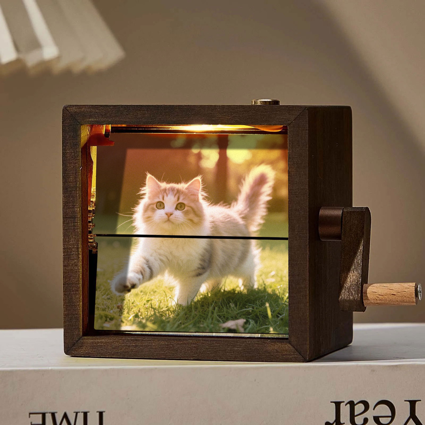 Custom Hand-crank Animation Machine Photo Flipbook Box Interesting Gifts for Pet Lovers