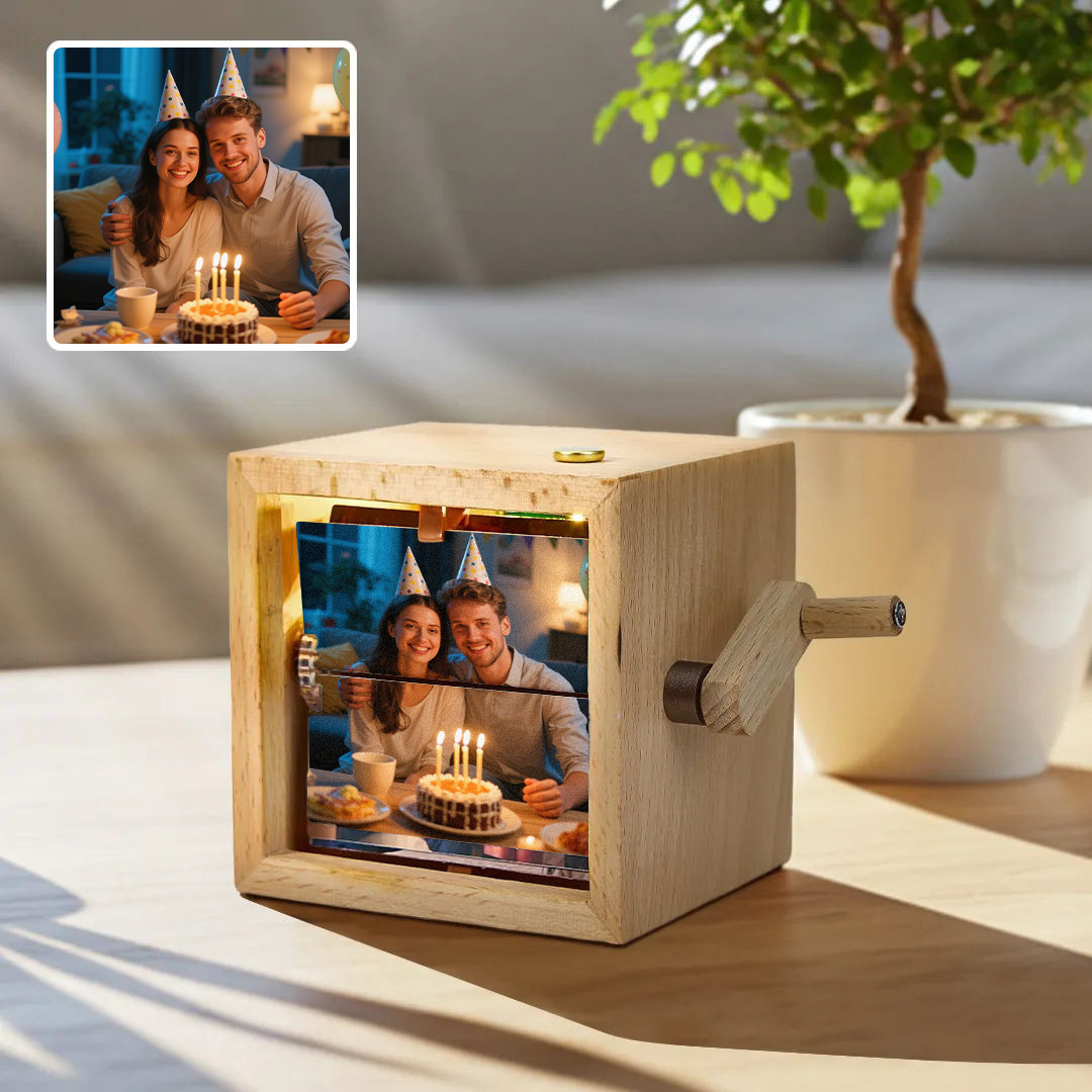 Hand-crank Animation Machine Custom Hand-cranked Flipbook Box Photo Flipbook Frame Birthday Gift