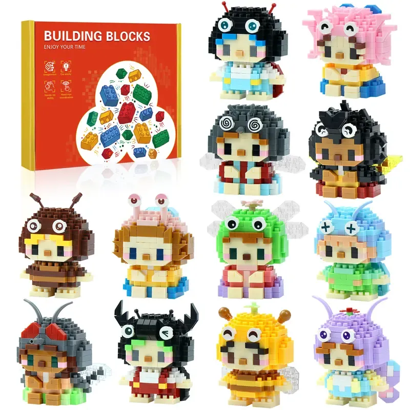 12/24 Days Christmas Advent Calendar Mini Building Blocks Cute Christmas Creative Gift