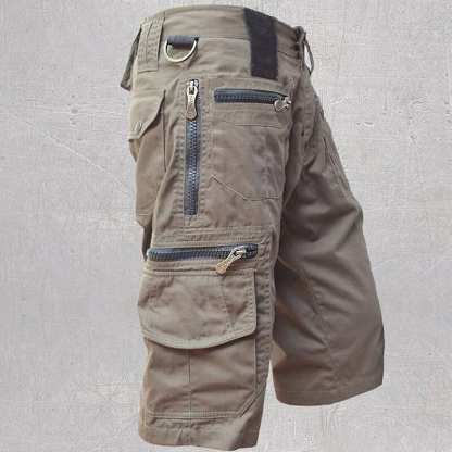 Men's Stylish Straight Cargo Shorts Multiple Pockets