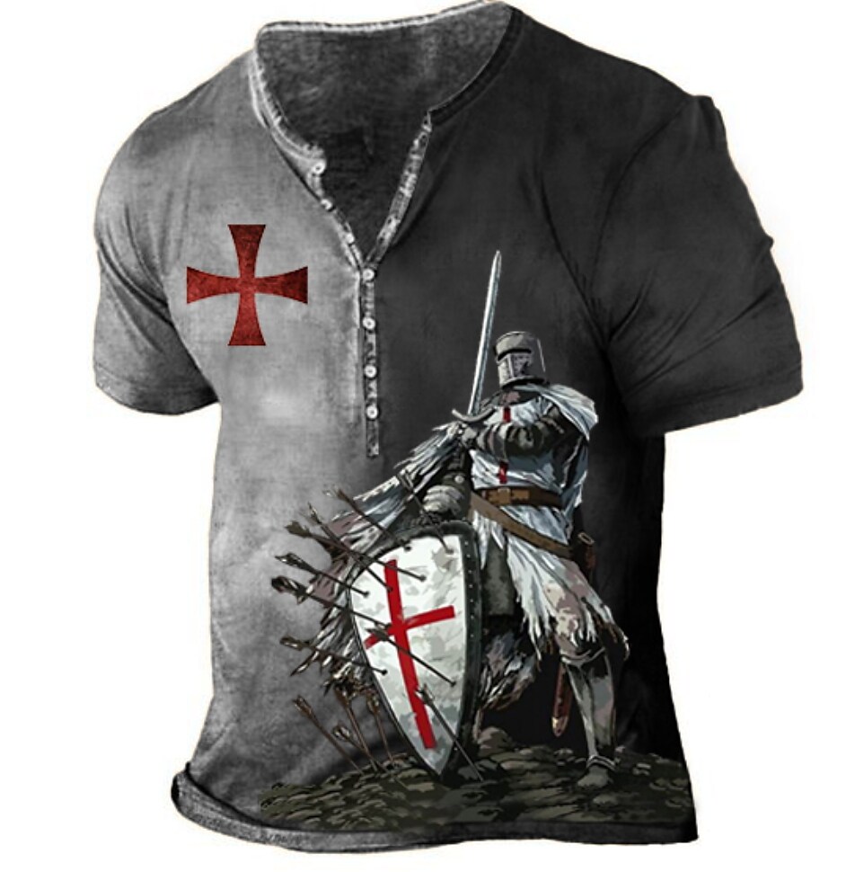 Men's T shirt Tee Letter Crew Neck Casual Daily Print Short Sleeve Tops Casual Cool Black