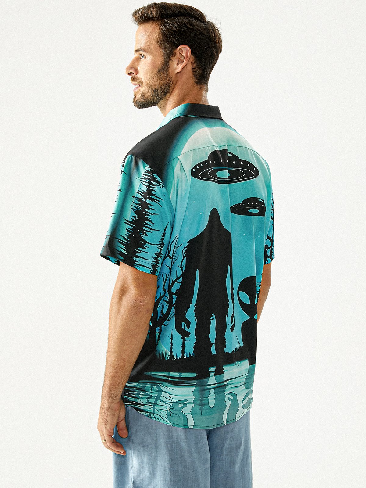 Rhyvra Alien Chest Pocket Short Sleeve Shirt