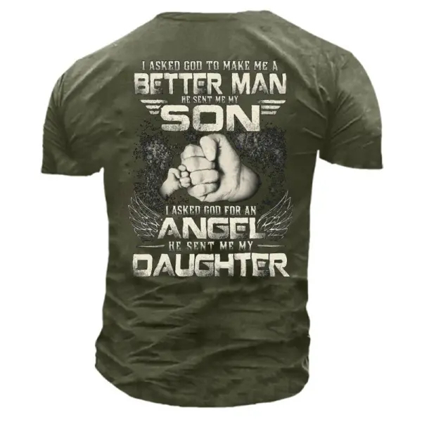 Being A Father Is An Honour Men's Outdoor Tactical Cotton T-Shirt