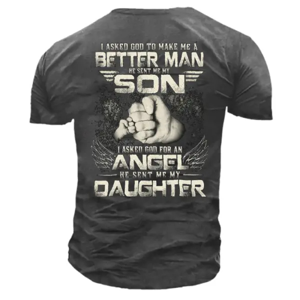 Being A Father Is An Honour Men's Outdoor Tactical Cotton T-Shirt