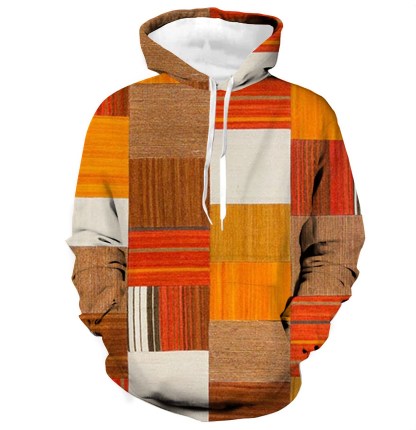 Men's Plaid Graphic Color Block Casual Daily Casual Long Sleeve Hoodie Pullover