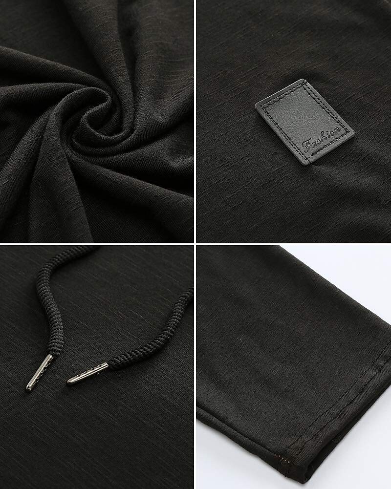 Men's Solid Color Sports & Outdoor Long Sleeve Pullover Hoodie Sweatshirt