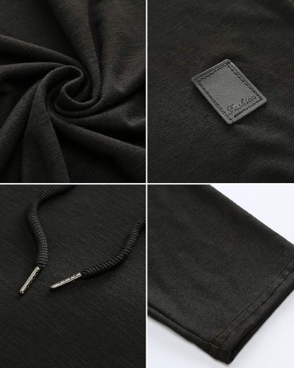 Men's Solid Color Sports & Outdoor Long Sleeve Pullover Hoodie Sweatshirt