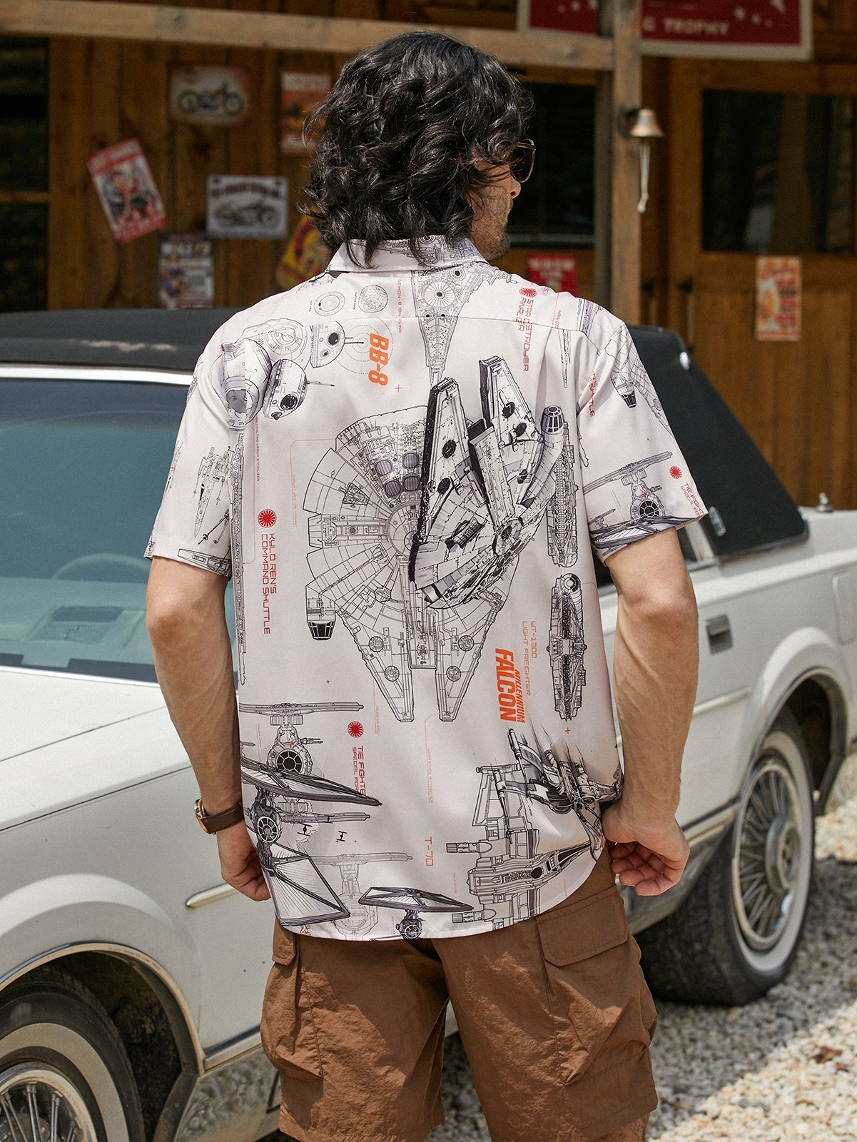 Rhyvra Flying Machine Chest Pocket Short Sleeve Hawaiian Shirt