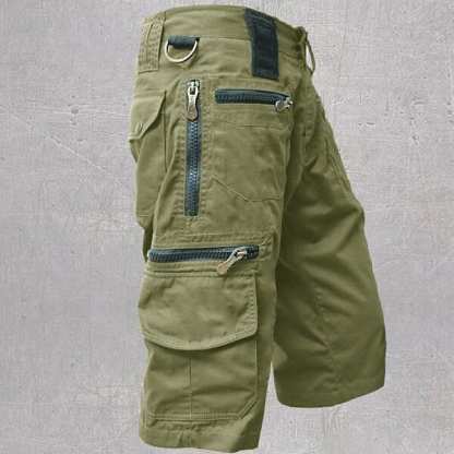 Men's Stylish Straight Cargo Shorts Multiple Pockets
