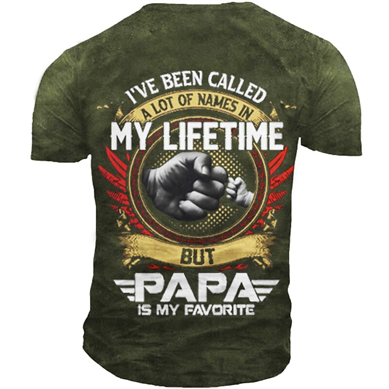 Men's T shirt 3D Print Graphic Hand Letter