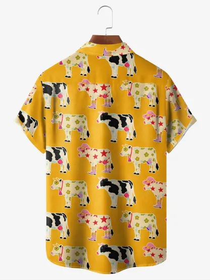 Vintage Western Cow Shirt By Andreea Dumuta
