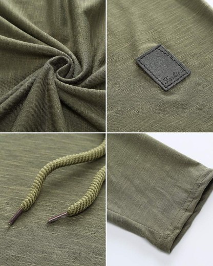 Men's Solid Color Sports & Outdoor Long Sleeve Pullover Hoodie Sweatshirt