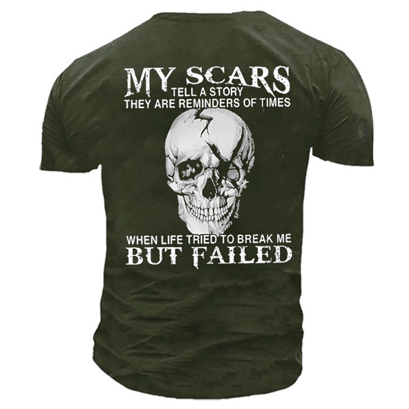 Men's T-shirt  3D Print Graphic Skull Short Sleeve Tops