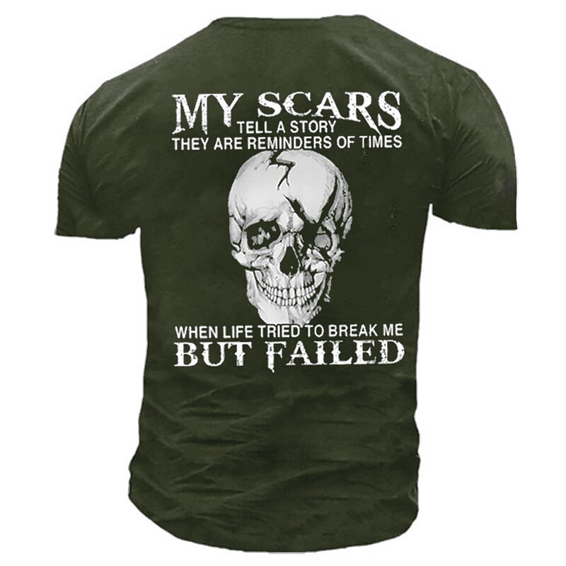 Men's T-shirt  3D Print Graphic Skull Short Sleeve Tops