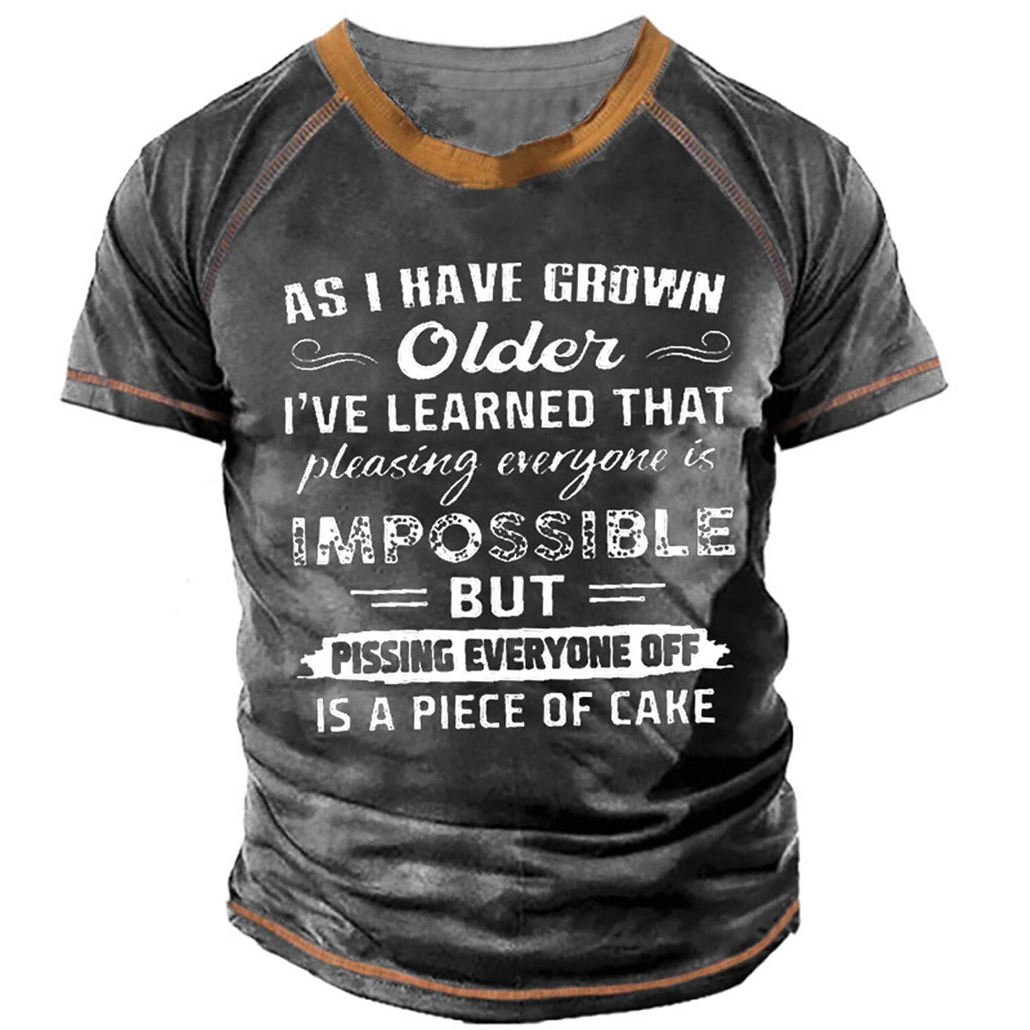 Men's Letter Crew Neck Casual Daily Print Short Sleeve T-shirt