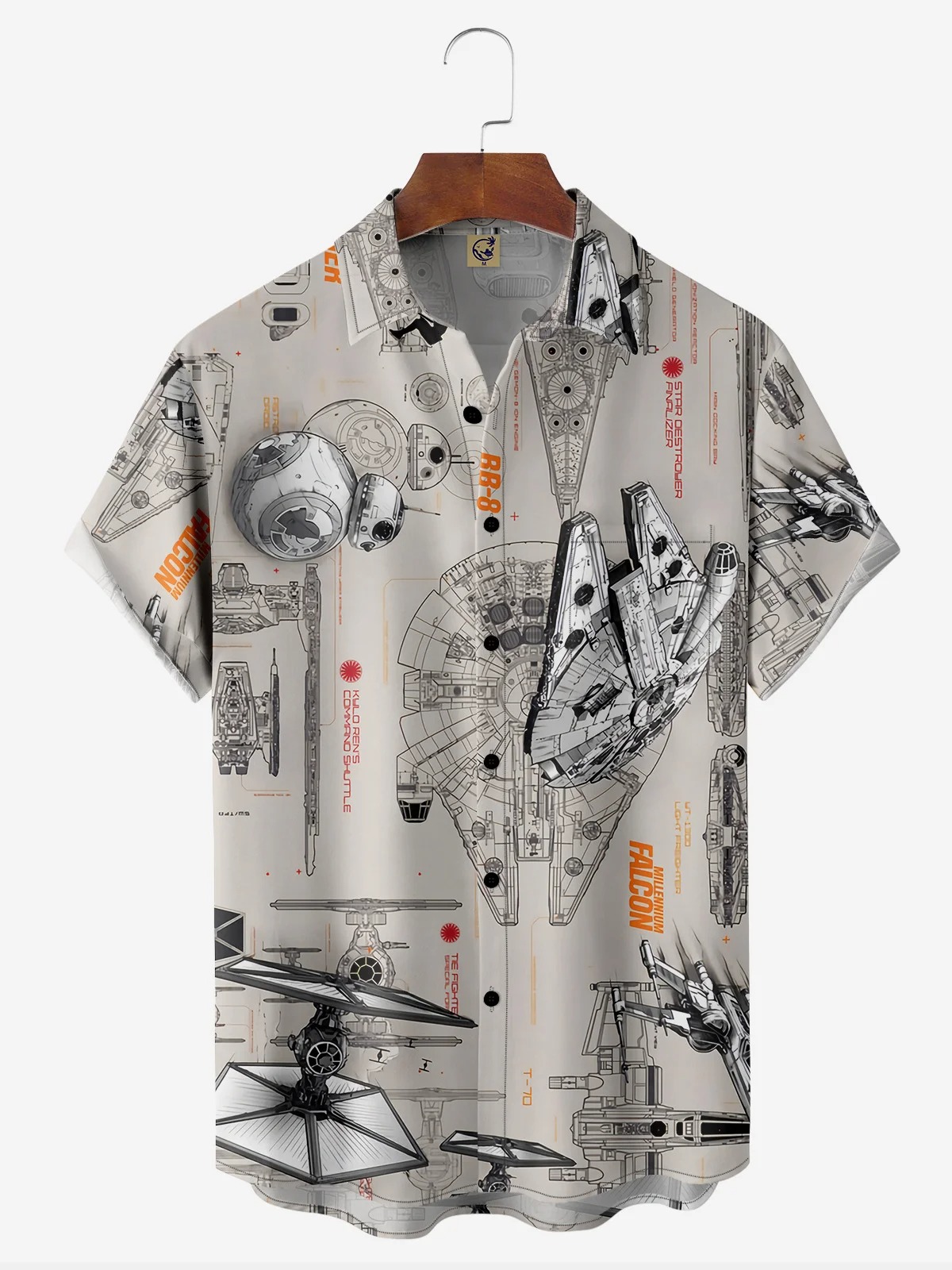 Rhyvra Flying Machine Chest Pocket Short Sleeve Hawaiian Shirt