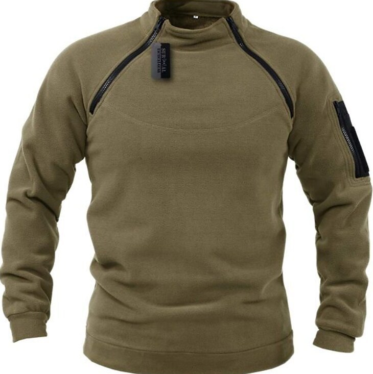 Men's Sweatshirt Solid Color Turndown Casual Daily Button-Down Tops Casual Fashion Green Black Gray