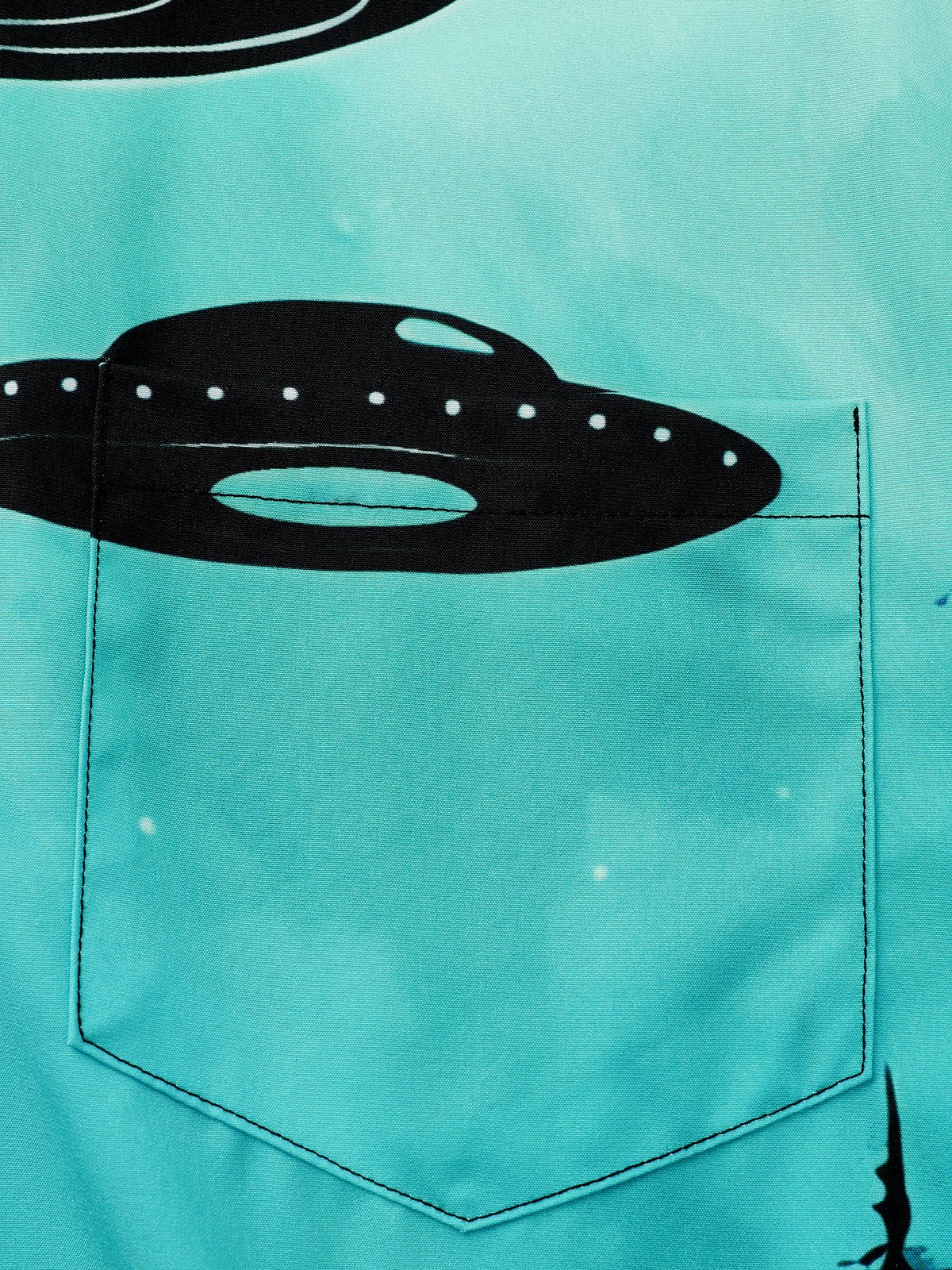 Rhyvra Alien Chest Pocket Short Sleeve Shirt