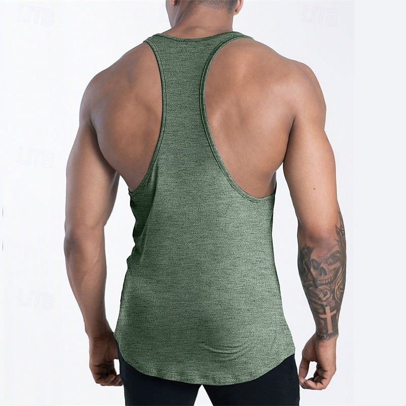Men's Tank Top Vest Top Undershirt Sleeveless Shirt Sleeveless U Neck Summer Plain Fashion Designer Basic Vacation Street Going out Black Pink Navy Blue Top Tee for Men