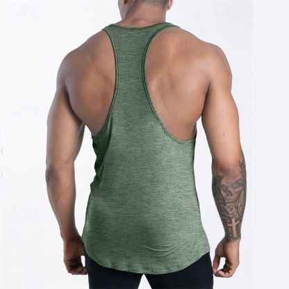 Men's Tank Top Vest Top Undershirt Sleeveless Shirt Sleeveless U Neck Summer Plain Fashion Designer Basic Vacation Street Going out Black Pink Navy Blue Top Tee for Men