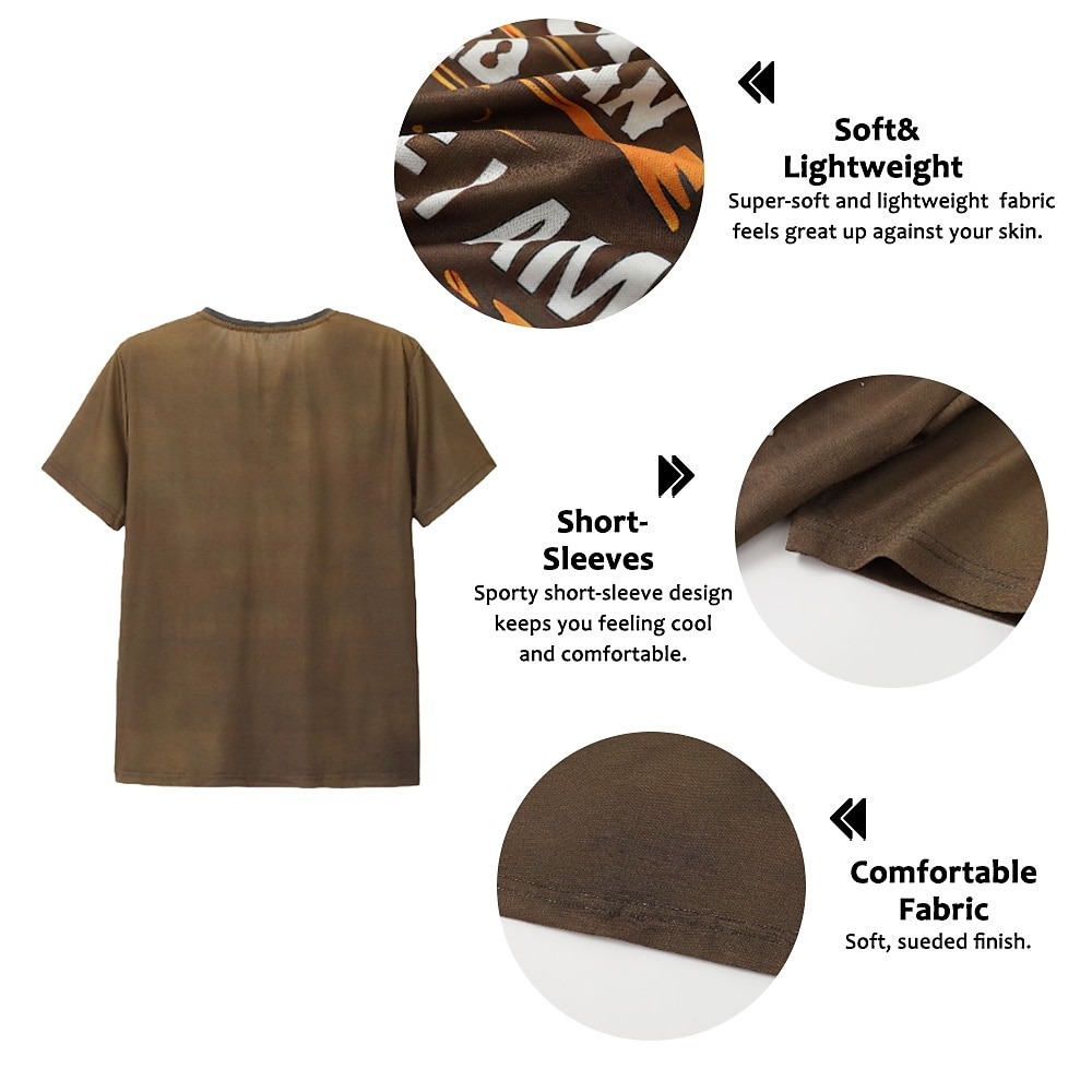 Men's Graphic Letter Henley Shirt Tee Short Sleeve 3D Print Vintage Fashion Designer Outdoor Casual Daily Summer Navy Blue Royal Blue Blue Sky Blue Purple Henley Henley T-Shirt