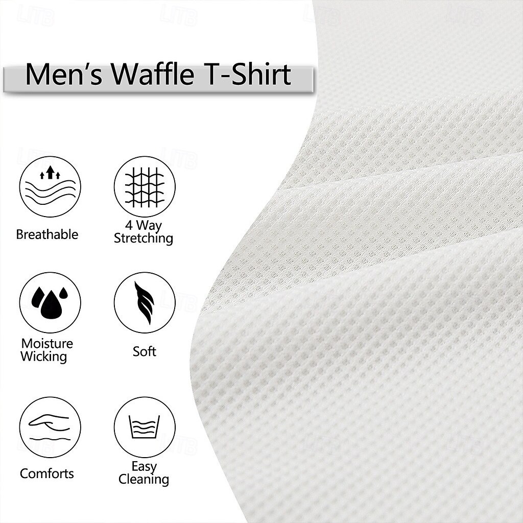 Men's Waffle Tank Top Tank Top Vest Undershirt Sleeveless Shirt Plain V Neck Street Casual Sleeveless Clothing Apparel Fashion Classic Comfortable Big and Tall