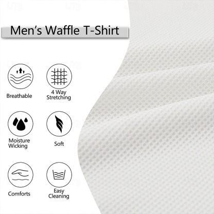 Men's Waffle Tank Top Tank Top Vest Undershirt Sleeveless Shirt Plain V Neck Street Casual Sleeveless Clothing Apparel Fashion Classic Comfortable Big and Tall