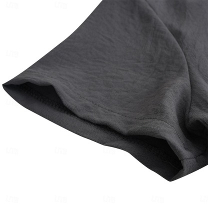 Men's Henley Shirt Tee Top Plain V Neck Street Vacation Short Sleeves Clothing Apparel Fashion Designer Basic