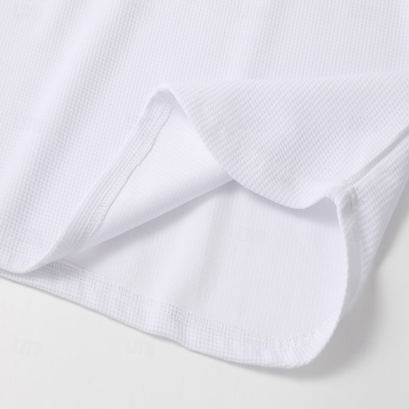 Men's Waffle Tank Top Tank Top Vest Undershirt Sleeveless Shirt Plain V Neck Street Casual Sleeveless Clothing Apparel Fashion Classic Comfortable Big and Tall