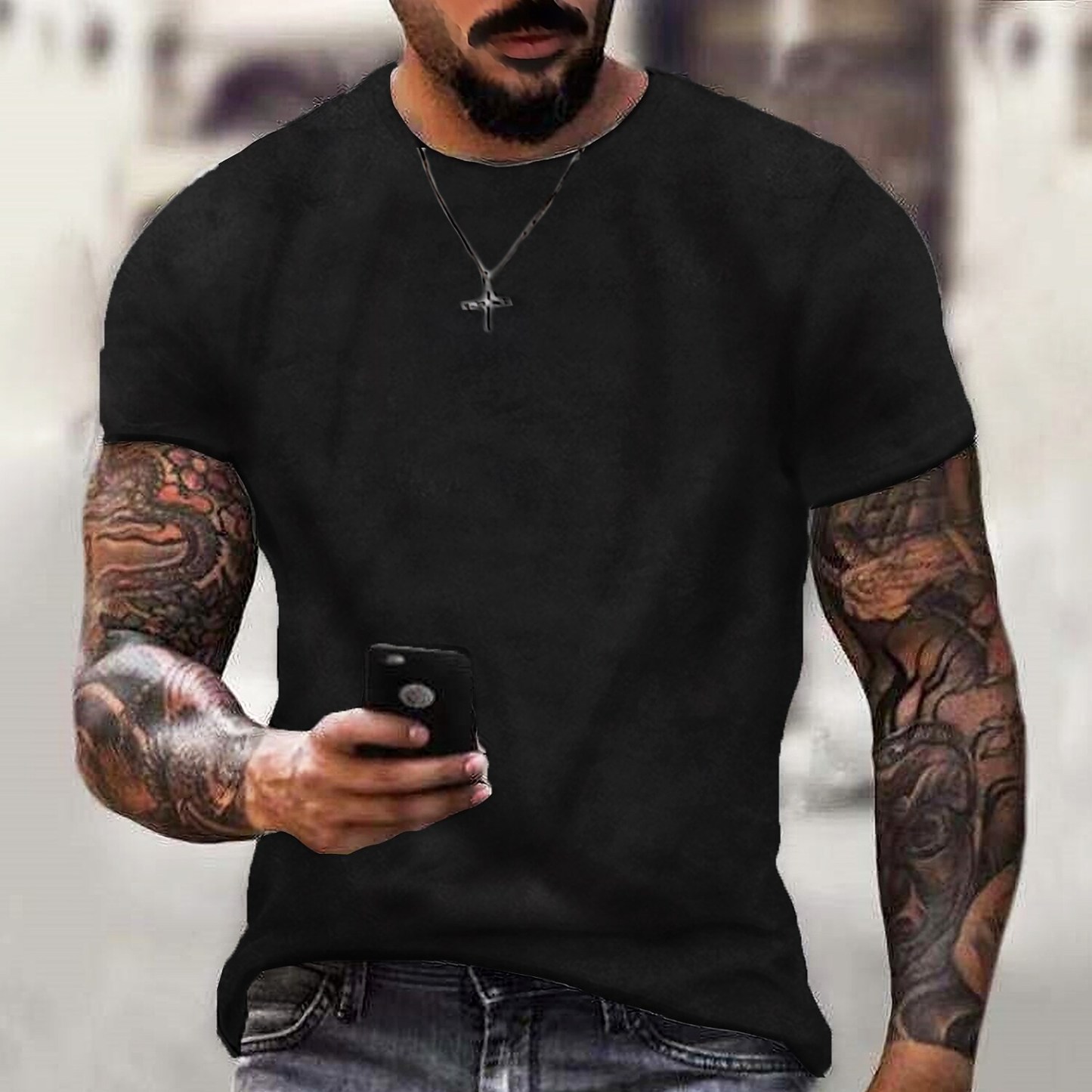 Men's T shirt 3D Print Graphic Hand Letter