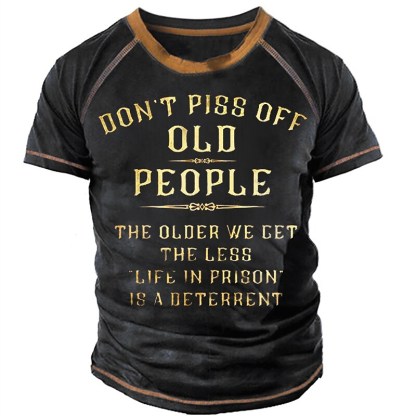 Men's T shirt Tee 3D Print Graphic Letter Crew