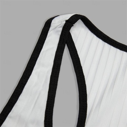 Men's Tank Top Rib Knit Top Wife beater Shirt Color Block Pit Strip Crew Neck Outdoor Going out Sleeveless Clothing Apparel Fashion Designer Muscle