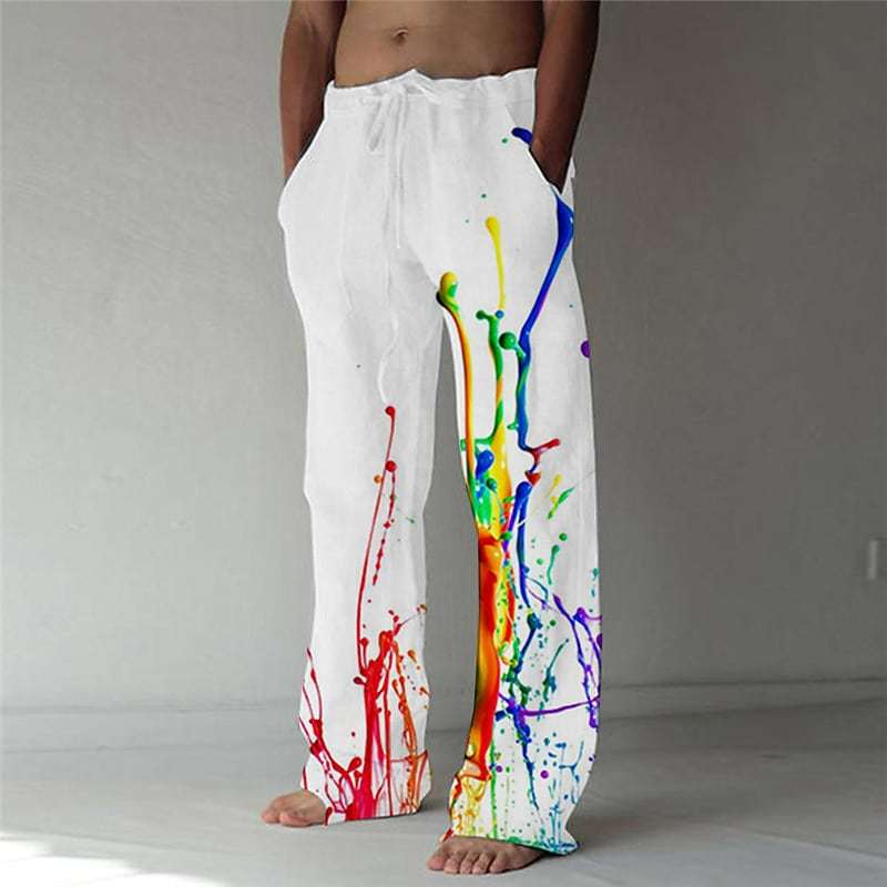 Men's Trousers Pants Drawstring Elastic Waist 3D Print Graphic Prints