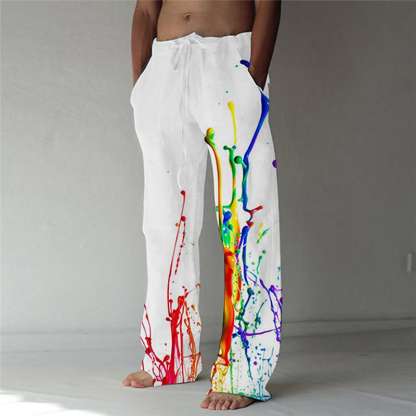 Men's Trousers Baggy 3D Print Elastic Drawstring Prints Graffiti Leopard Graphic Casual Pants