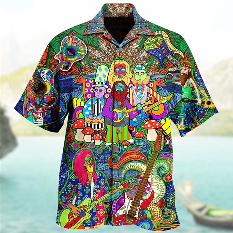 Men's Shirt Print Cartoon